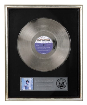 Lionel Ritchie Recording Industry Association Of America (RIAA) Sales Award "Cant Slow Down"